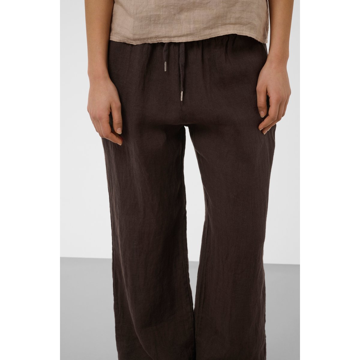 Pantalon Casual beige molé, SOAKED IN LUXURY
