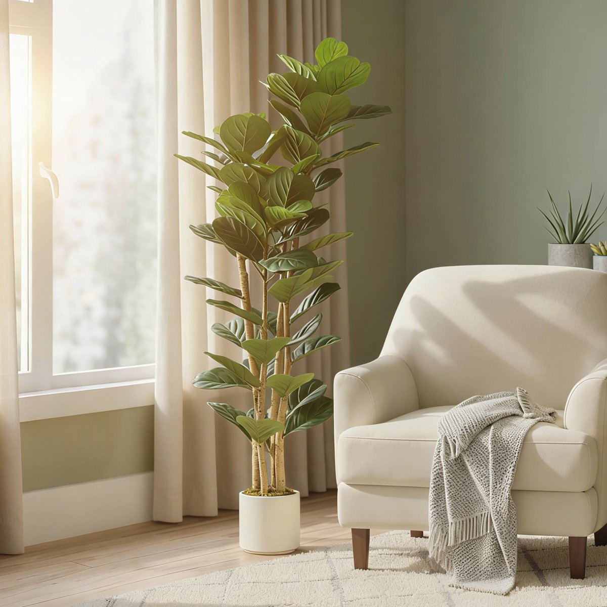 Plantes artificielles PEVA Vert vert, HOMCOM