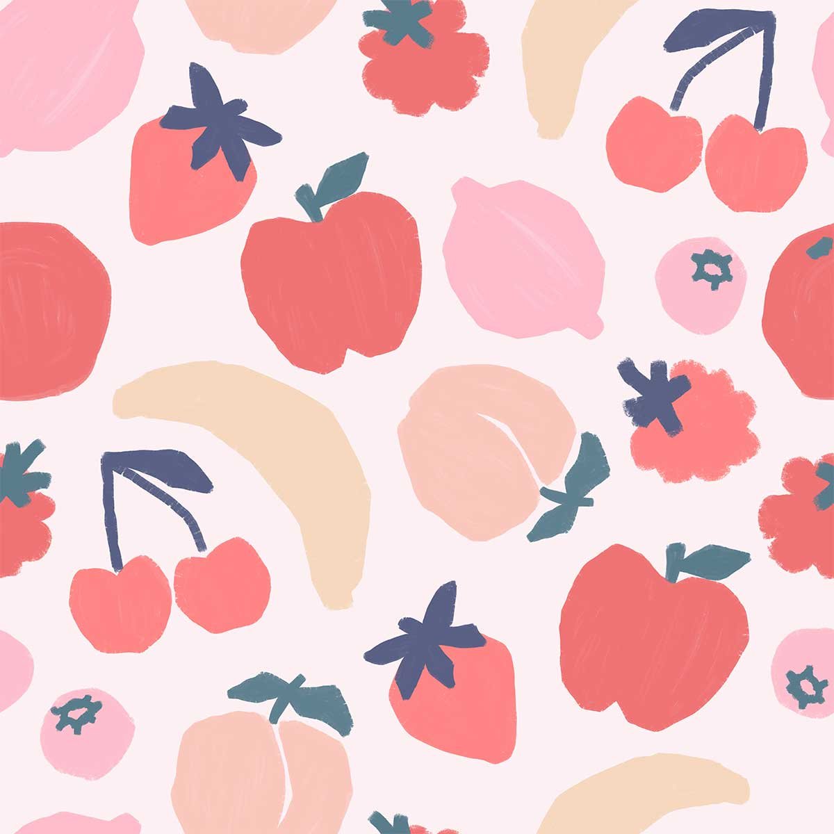 Papier peint fruits d'été intissé, HEXOA