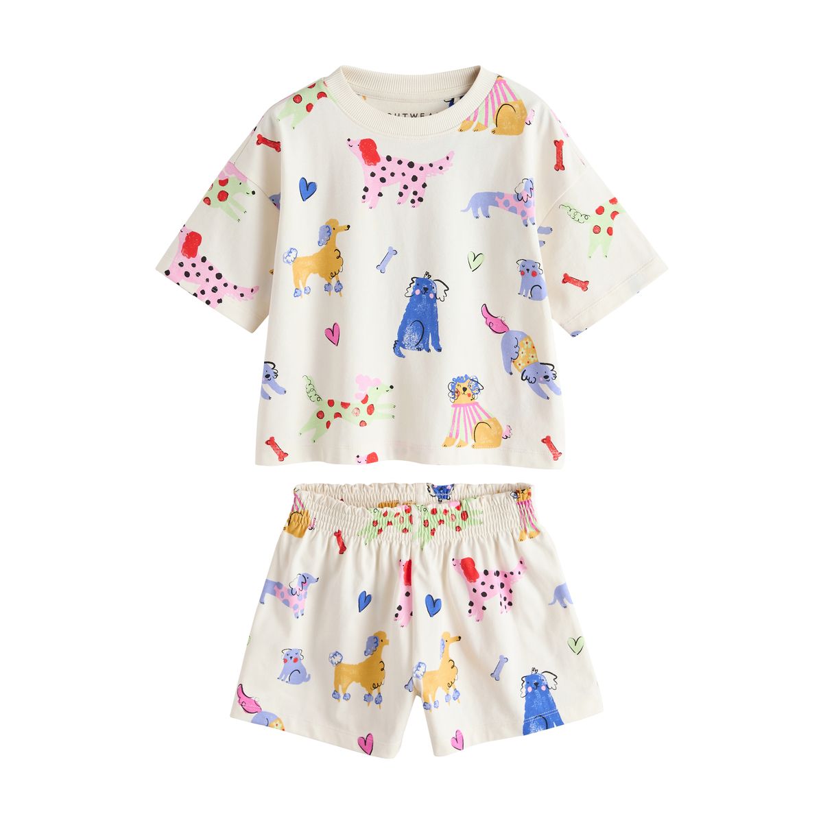 Pyjama short, lot de 3 imprimé chien marine/rouge, NEXT