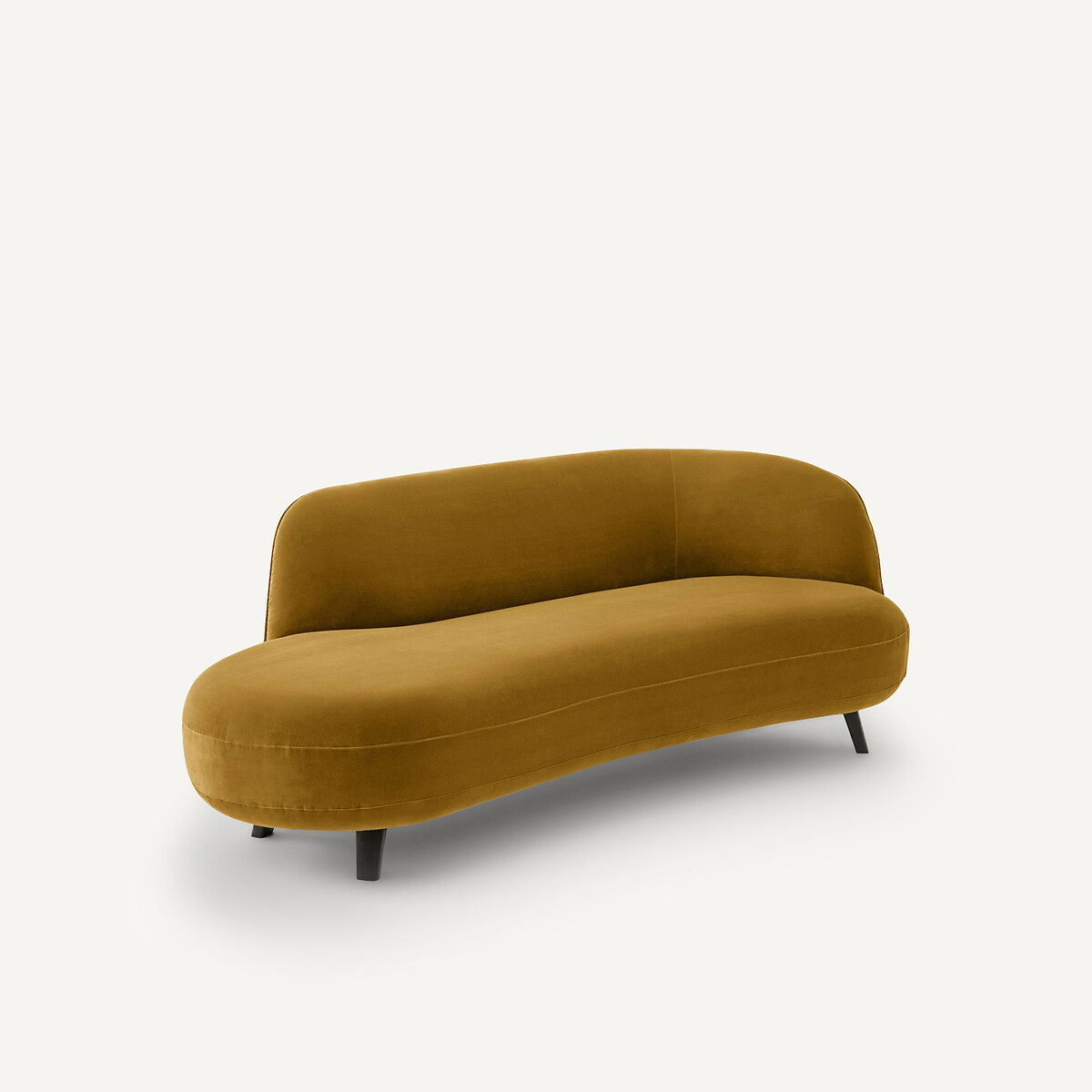 Slaapbank, fluweel, ROSEBURY, ontwerp Emmanuel Gallina mosterd, AM.PM X EMMANUEL GALLINA