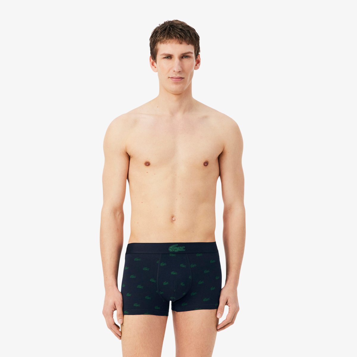 Lot de 3 boxers courts imprimé crocodile bleu-i90, LACOSTE