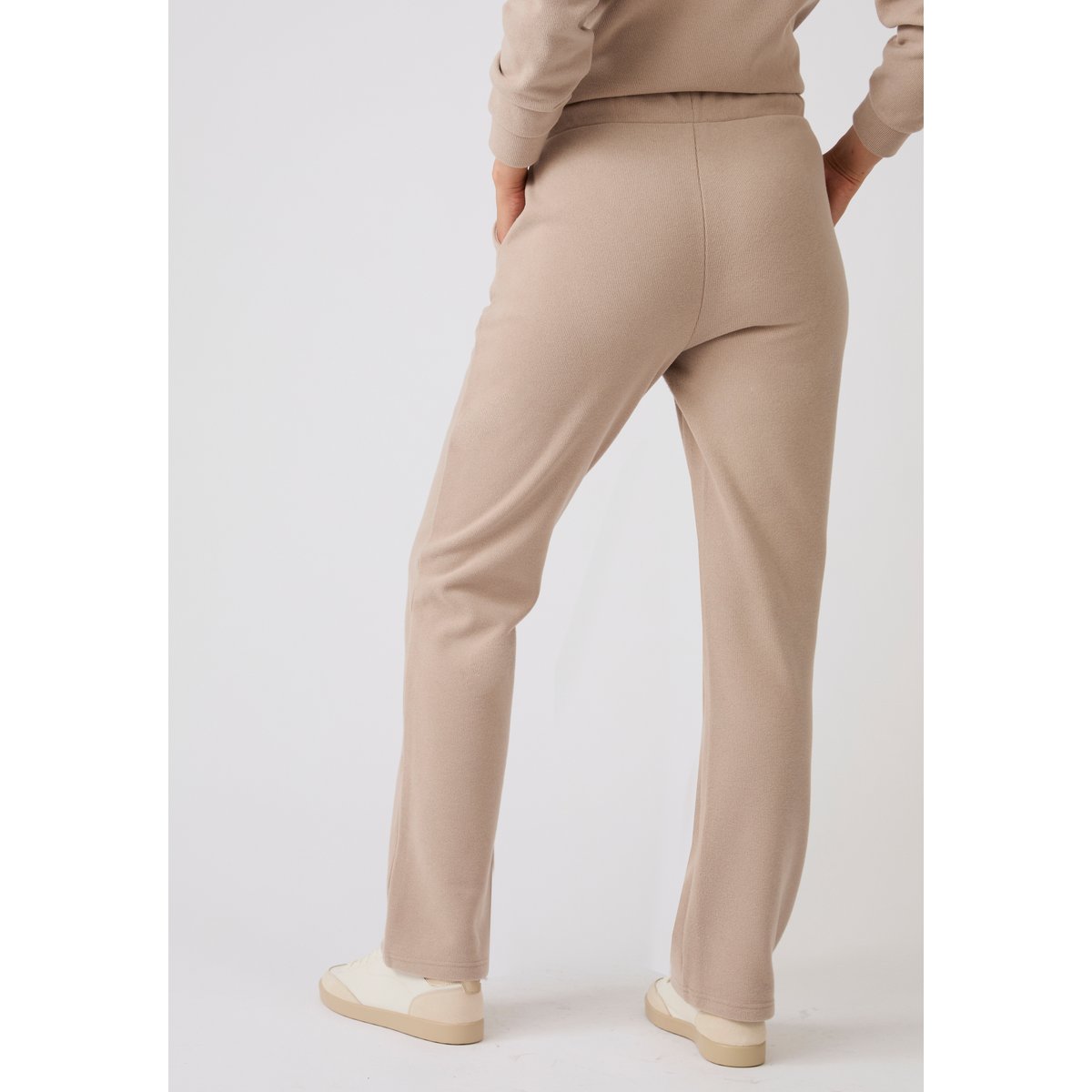 Pantalon de détente enfilable côtelé gris taupe, DAMART