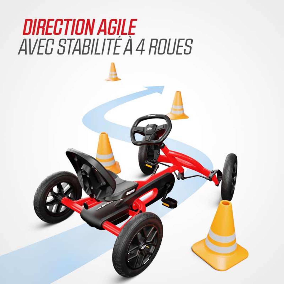 Kart à Pédales pour Enfants, 3+ Ans, Buddy red, BERG TOYS