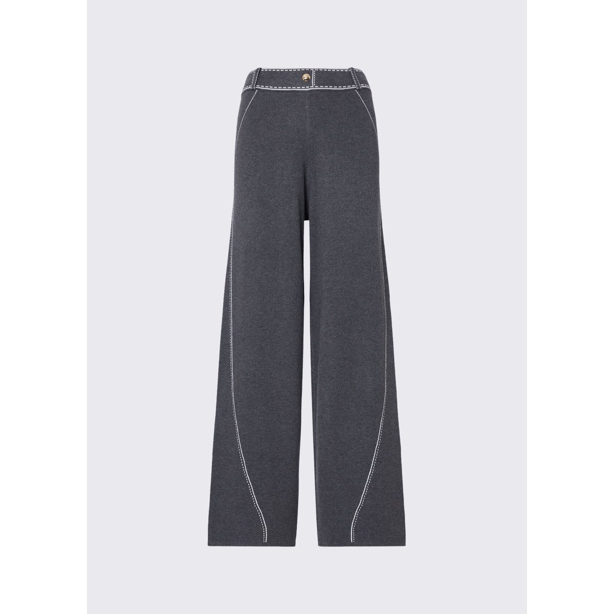 Pantalon avec surpiqûres contrastées gris, LIU JO