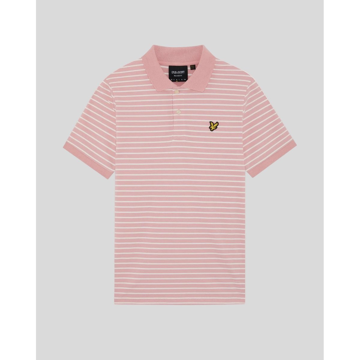 Polo en piqué Breton rose pamplemousse/ blanc, LYLE & SCOTT