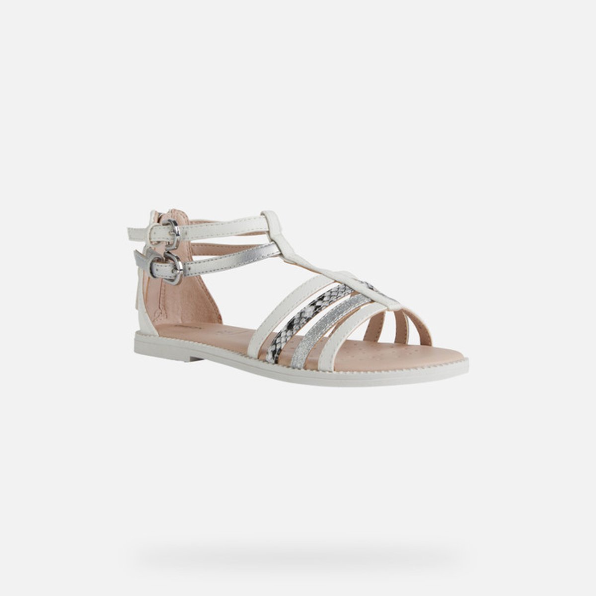 Sandales Karly blanc/argent, GEOX