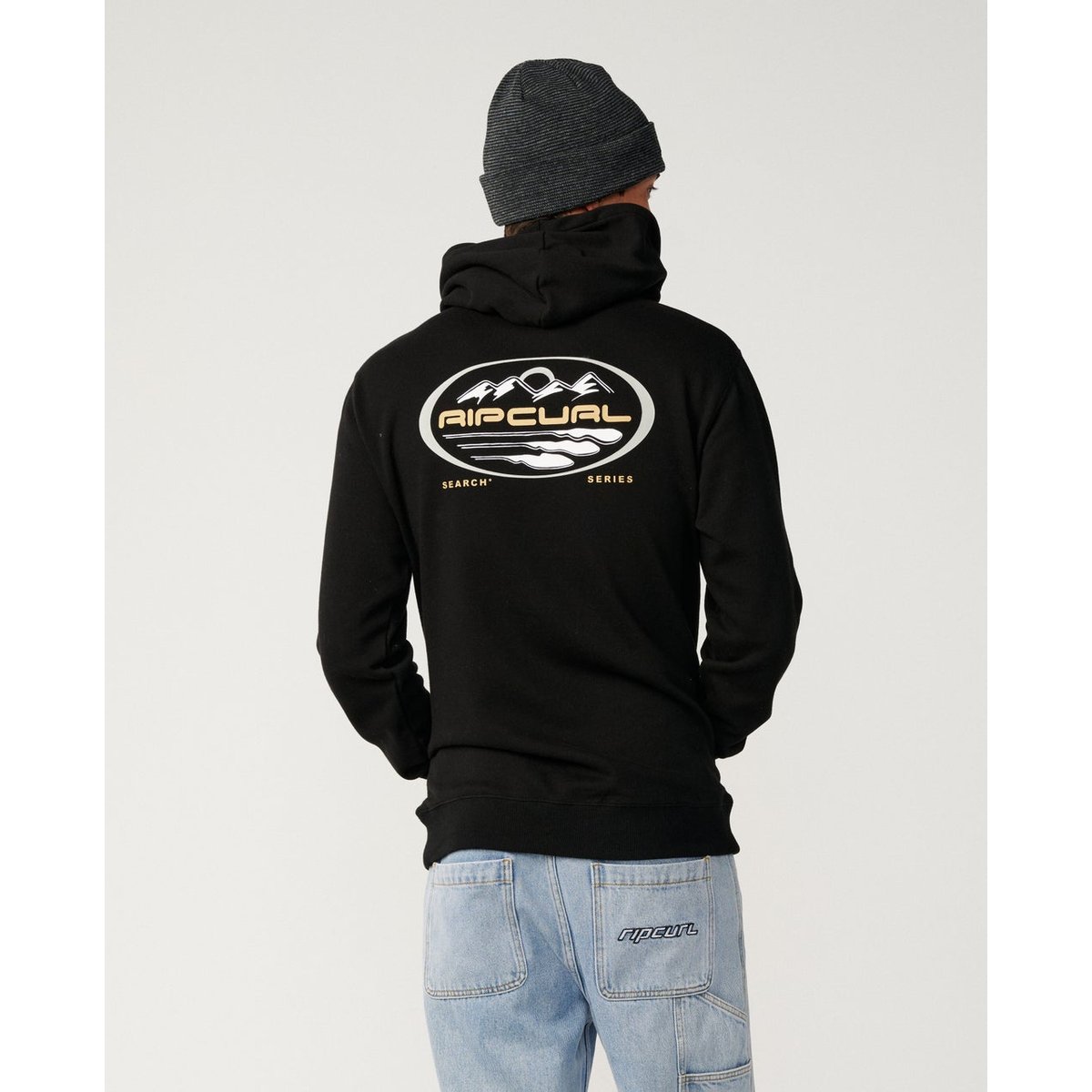 Sweat à capuche SEARCH SERIES Line Up black, RIP CURL