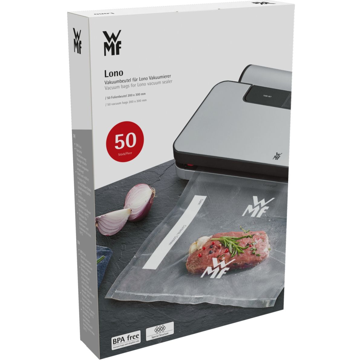 Sac sous vide Boite de 50 sacs 30x20cm couleur unique, WMF