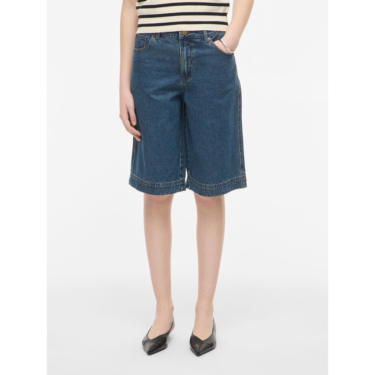 Jupe-Culotte bleu - medium blue denim1, ROUGE EDIT