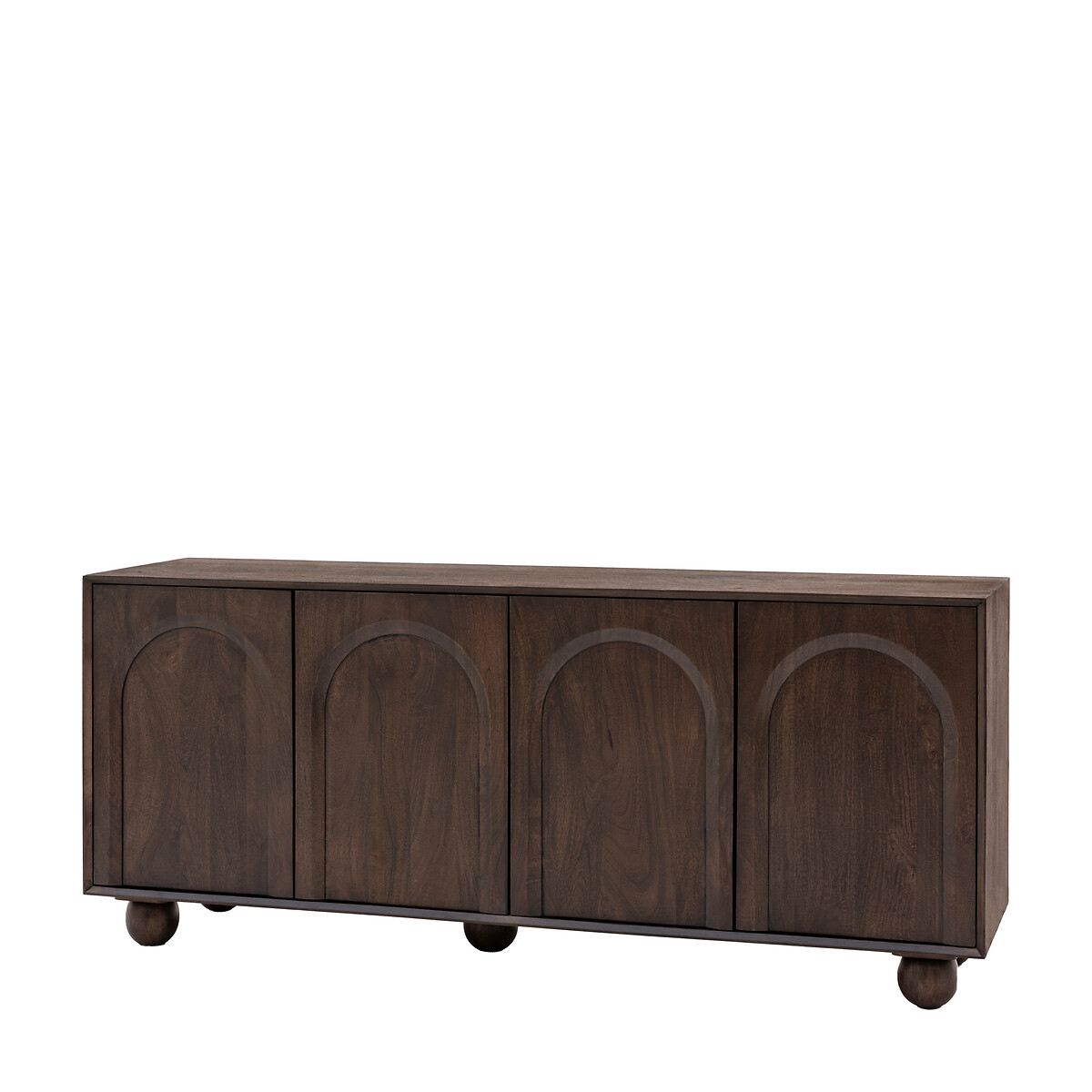 Akron Arch Large Mango Wood Sideboard with Ball Feet brown , ÉDITÉ