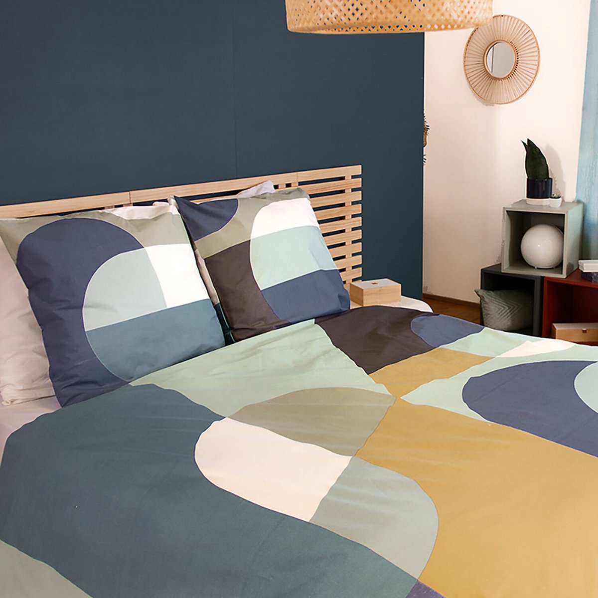 Parure housse de couette en coton imprimée, Joelle imprime, C DESIGN HOME TEXTILE