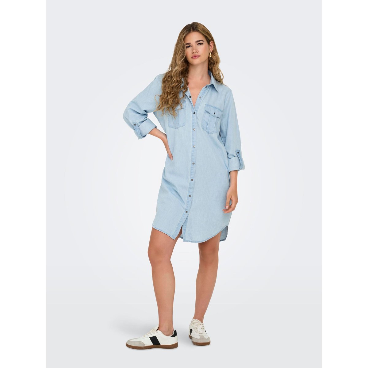Robe Chemise light blue denim, ONLY