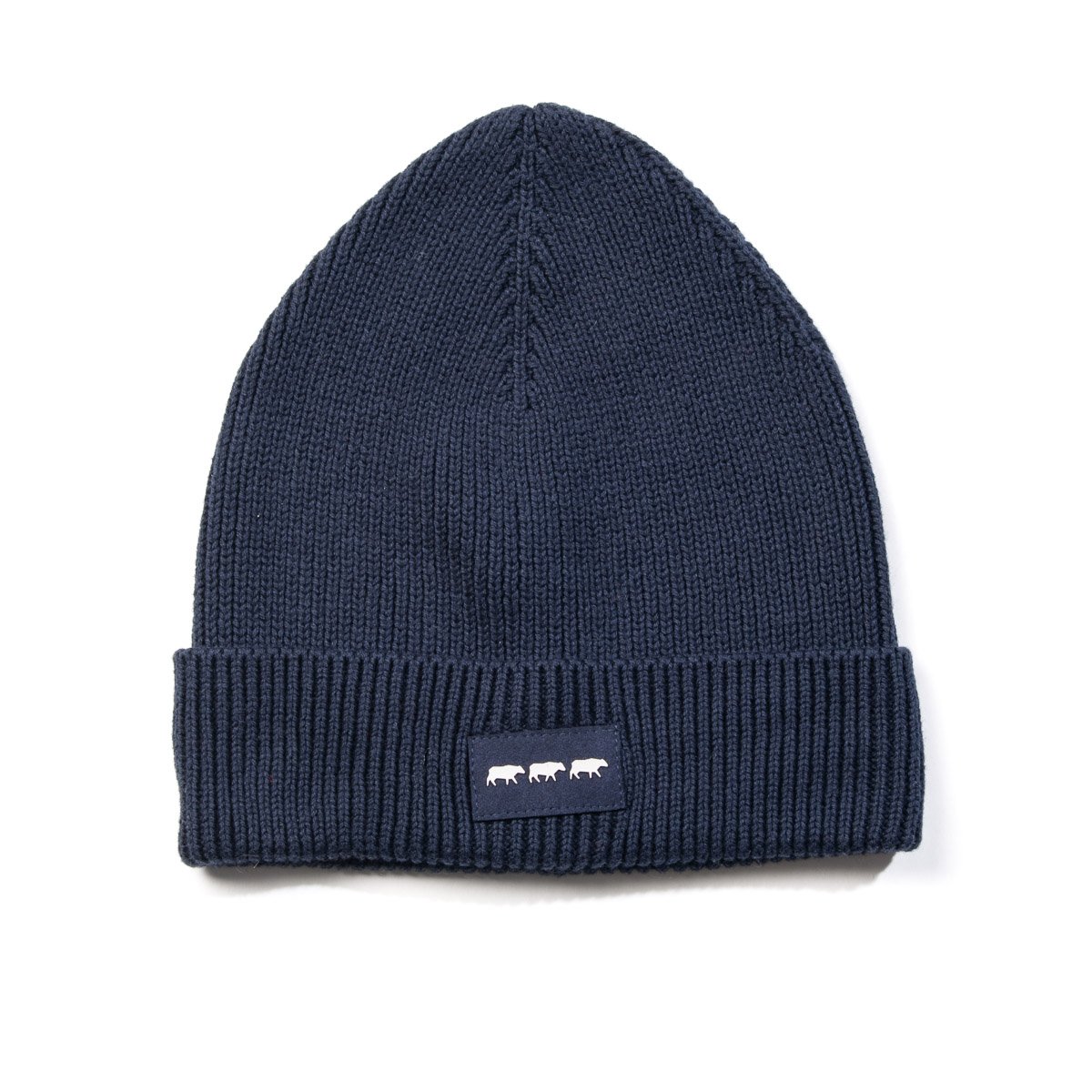 Bonnet en tricot bleu marine, MISE AU GREEN
