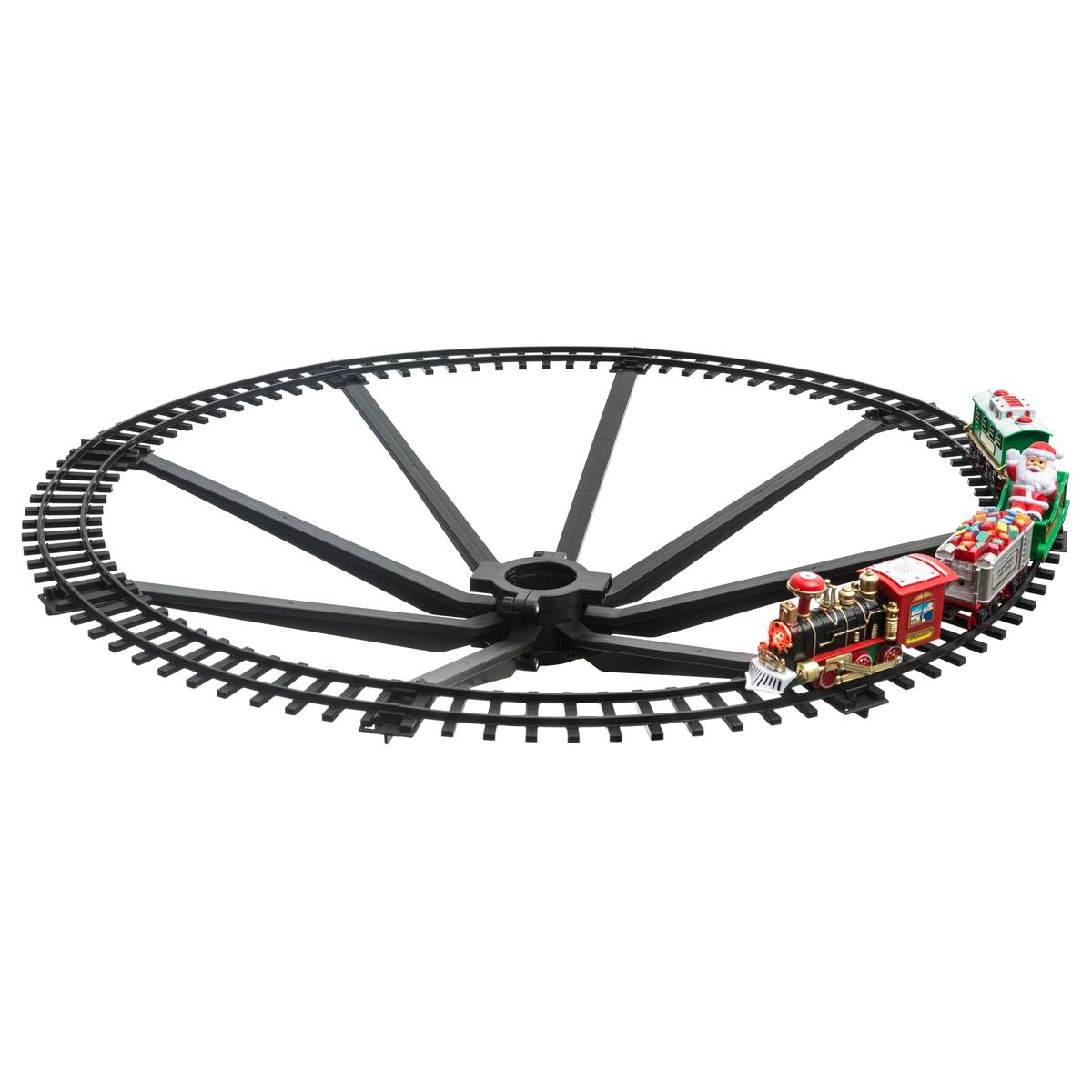 Train de noël lumineux pour sapin 23 pièces musical à mouvement 1 LED multicolore, ATMOSPHERA