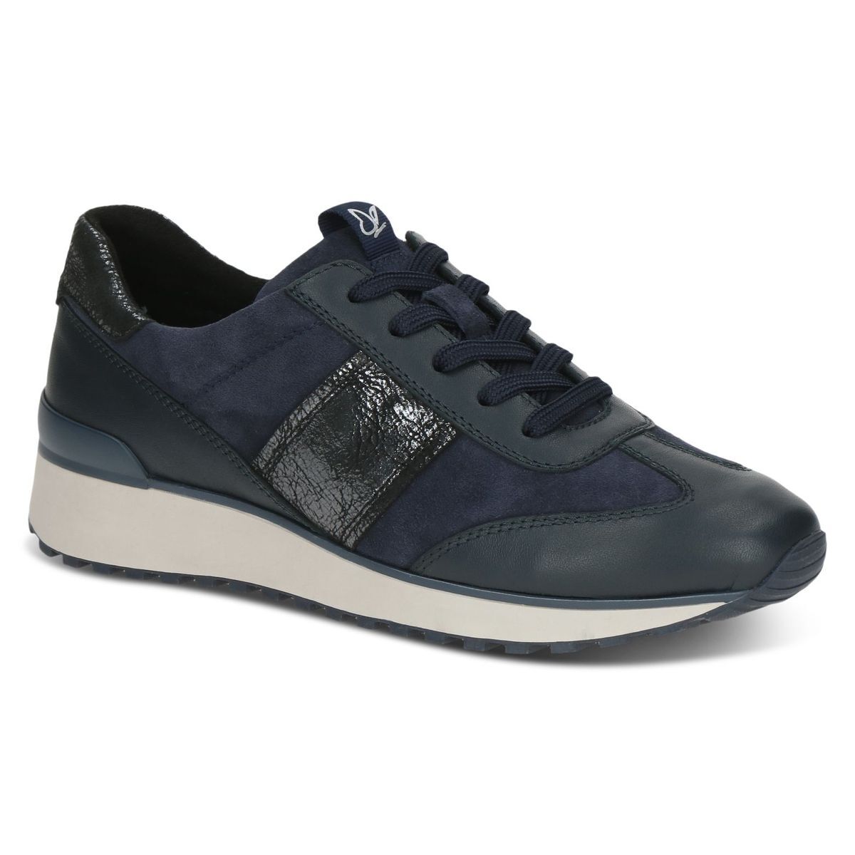 Basket en cuir bleu blue océan combiné, CAPRICE