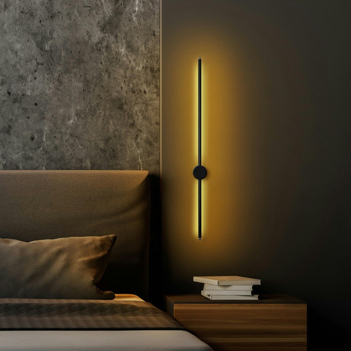Applique murale 1 barre LED VIESTE noir, PIER IMPORT