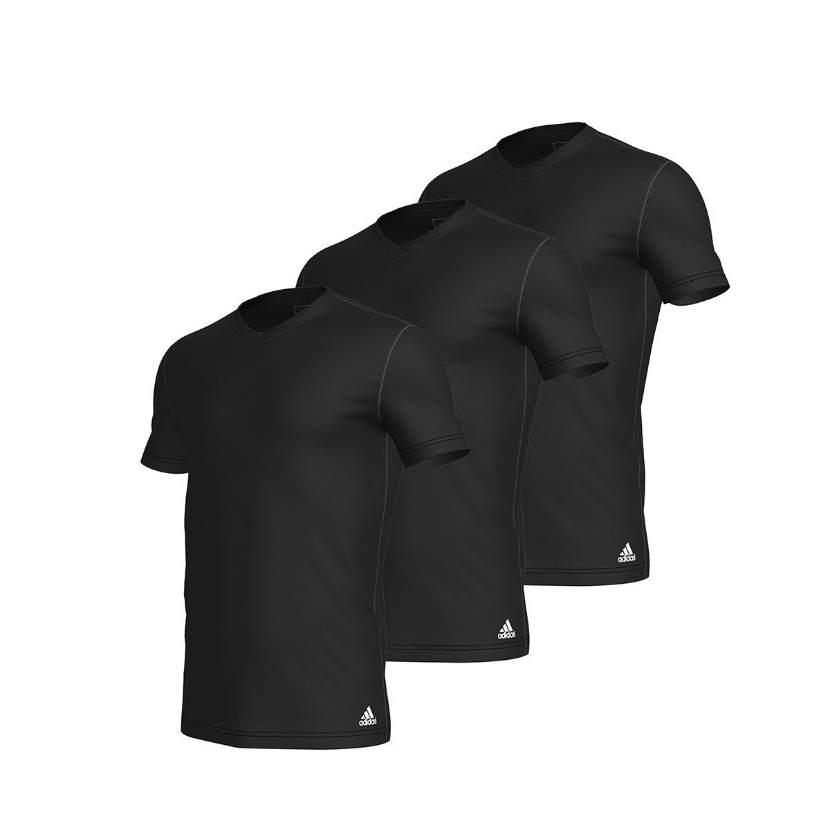 Tee-shirts, lot de 3, active core cotton noir, adidas Performance