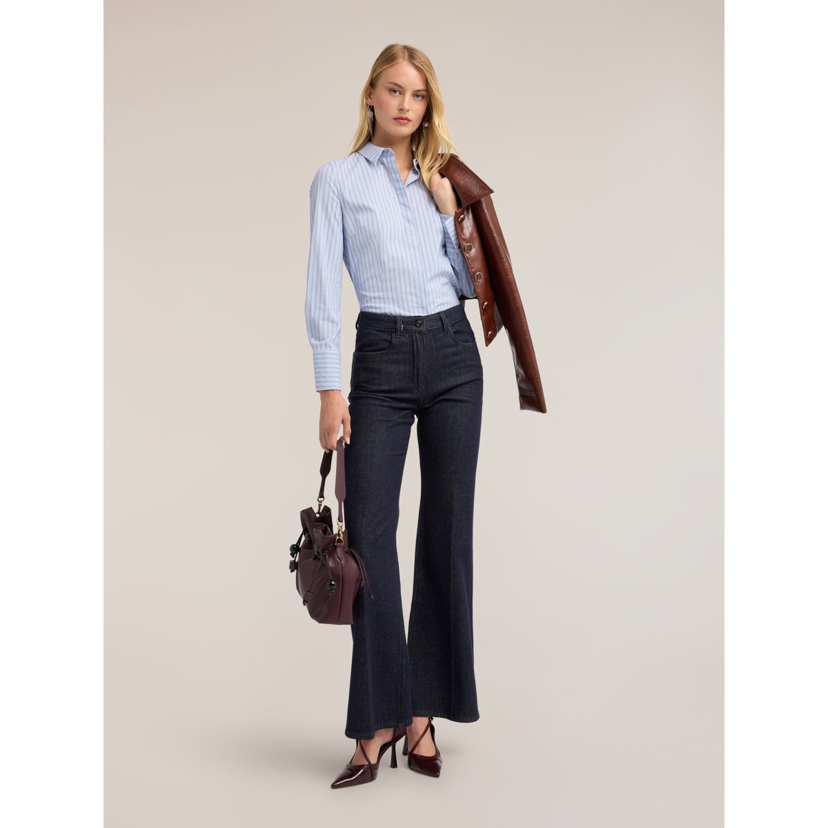 Chemise rayée light - blue, MOTIVI