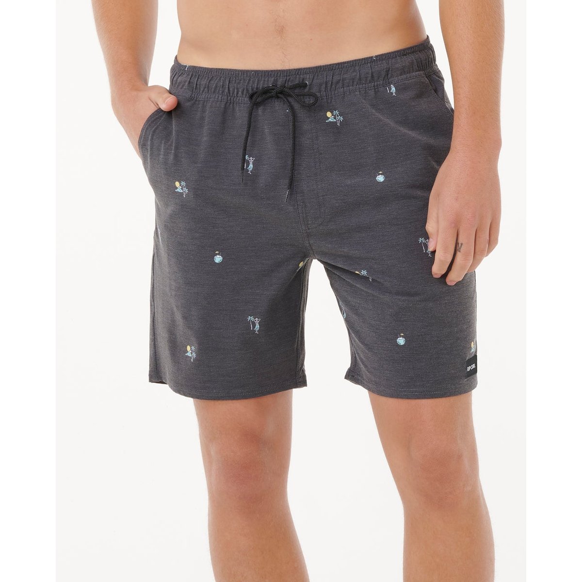 Boardshort VOLLEY Skelly Breach noir, RIP CURL