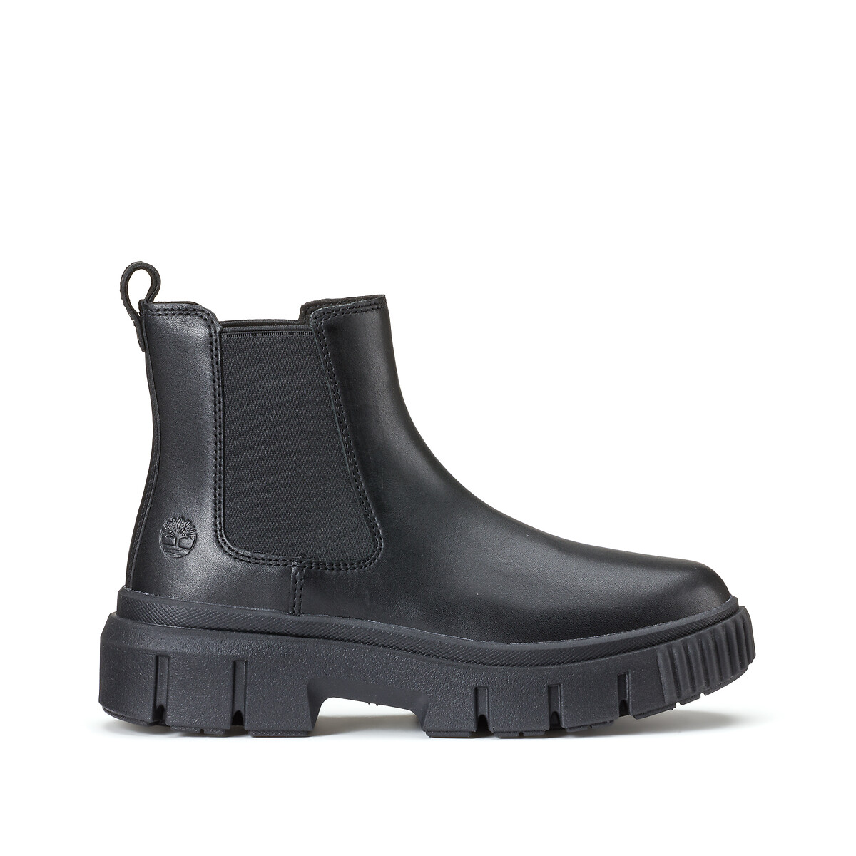 Leren enkellaarzen GREYFIELD MID CHELSEA zwart, TIMBERLAND