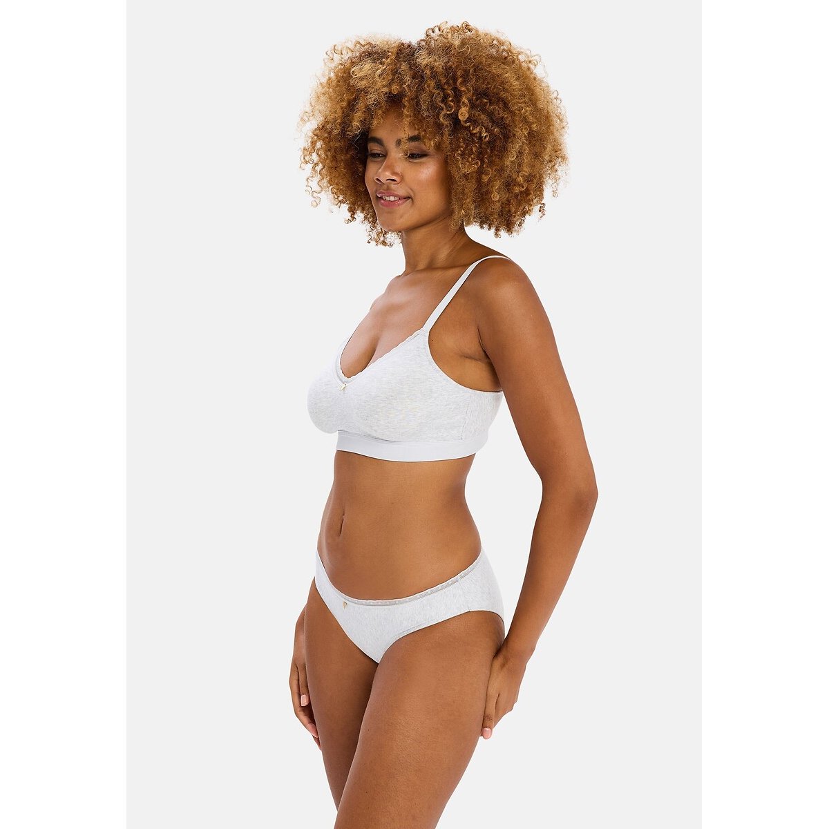 Slip taille medium ROMIE gris chiné, SANS COMPLEXE