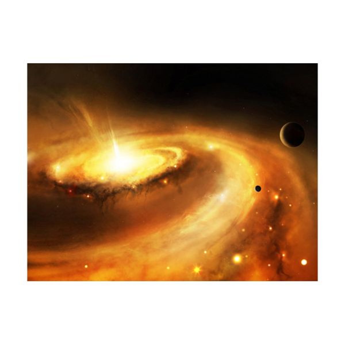 Papier peint intissé panoramique Paysage Galactic Center of the Milky Way noir, EDEN