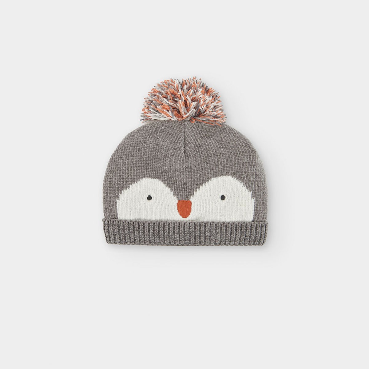 Bonnet avec design pingouin gris, BOBOLI