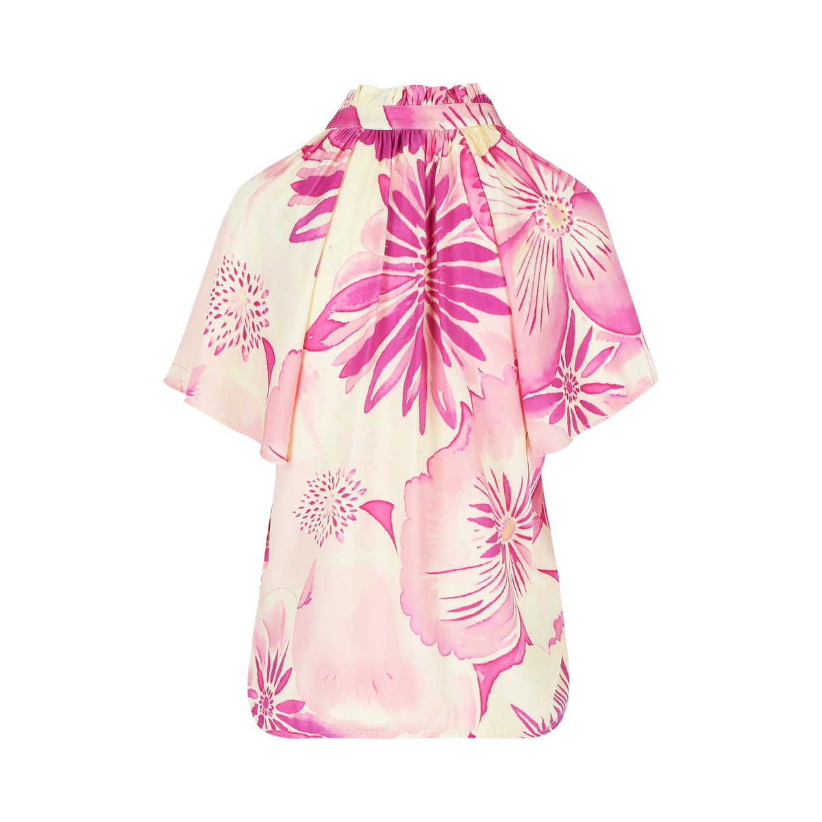 Blouse à imprimé fleuri blanc vanille, LOLALIZA