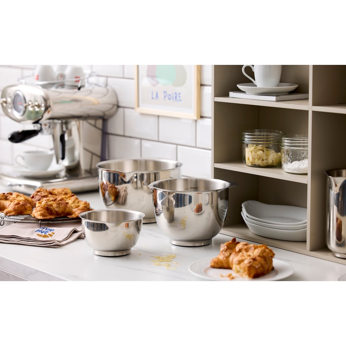 Set de 3 bols à mixer MARGRETHE acier, ROSTI