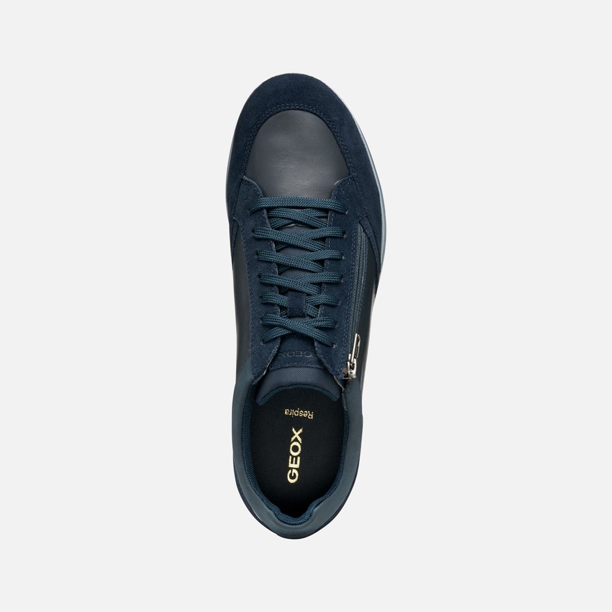 Baskets respirantes zippées Renan bleu marine, GEOX