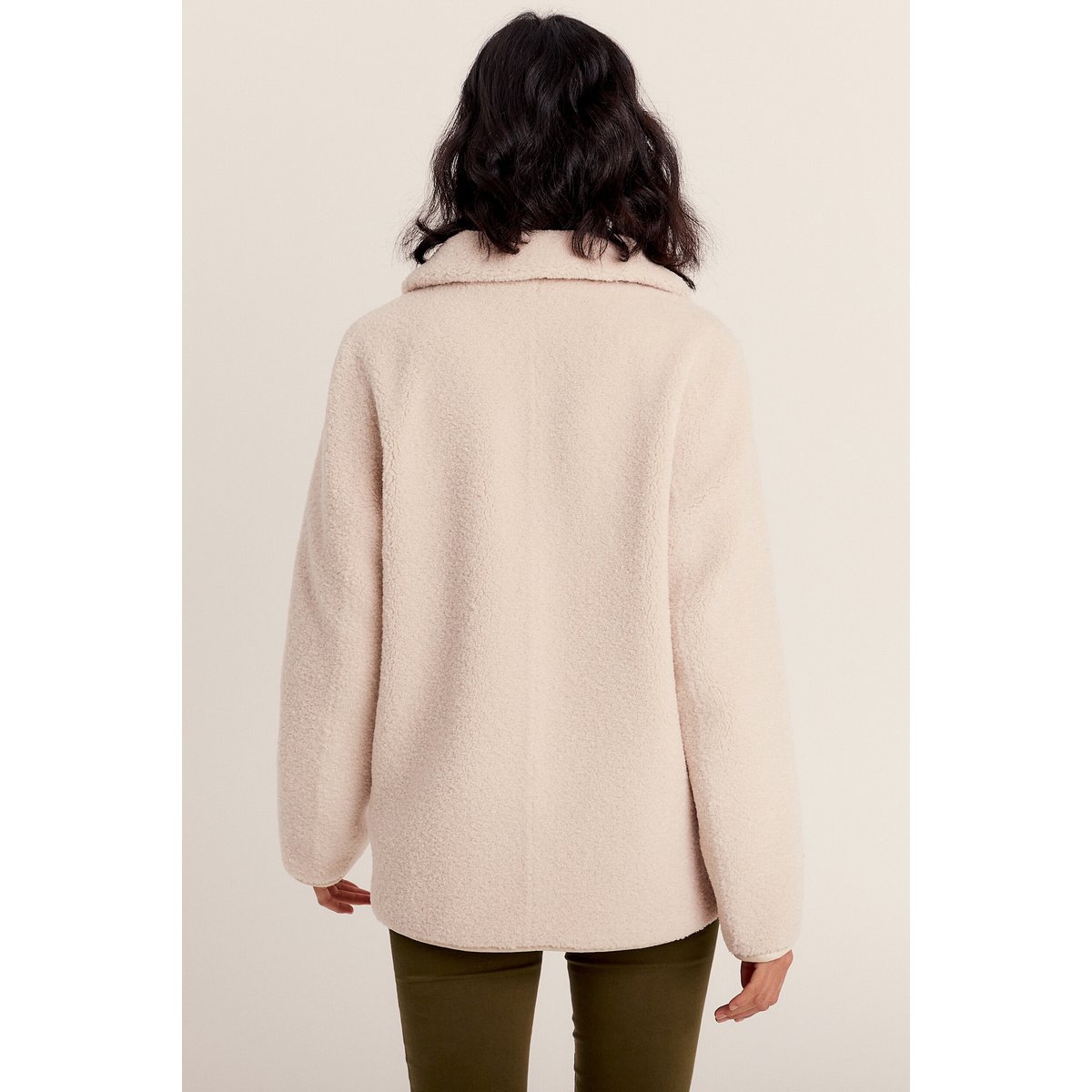 Manteau droit laine mouton ivoire, BREAL