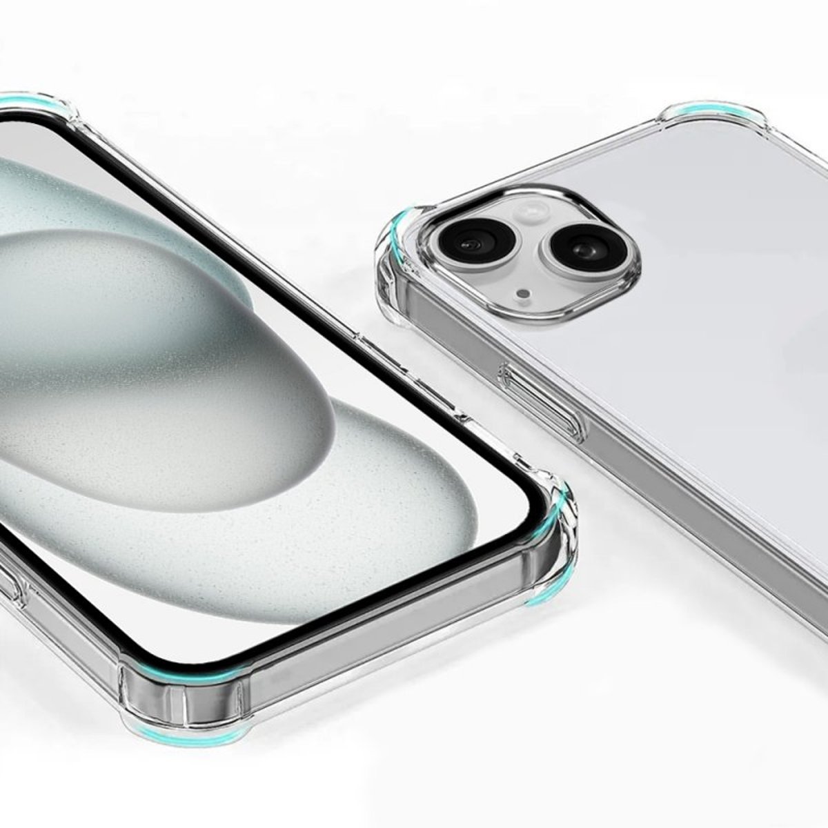 Coque iPhone 15 Plus antichoc + 2 vitres transparent, EVETANE