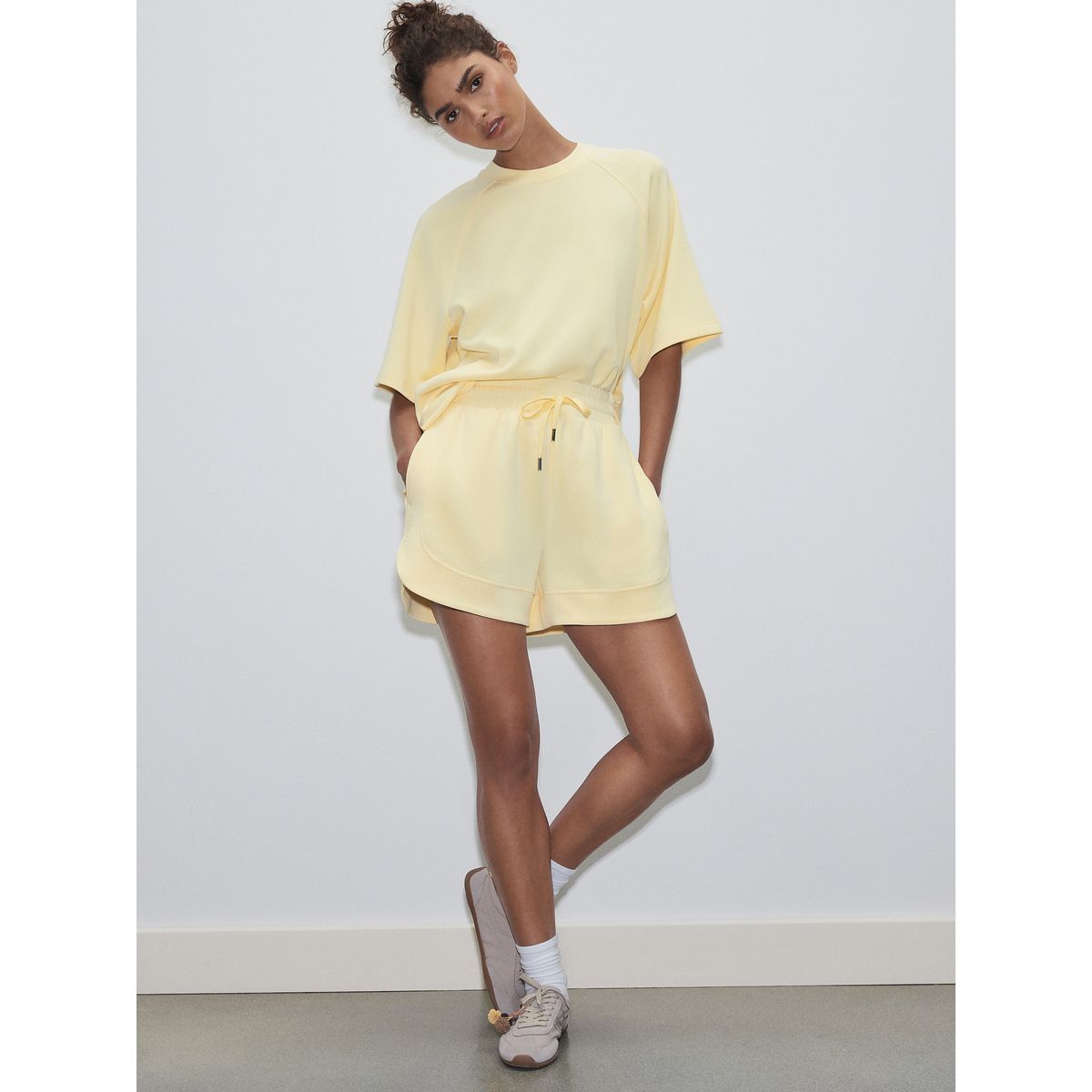 T-shirt de sport oversize en modal active jaune citron, NEXT