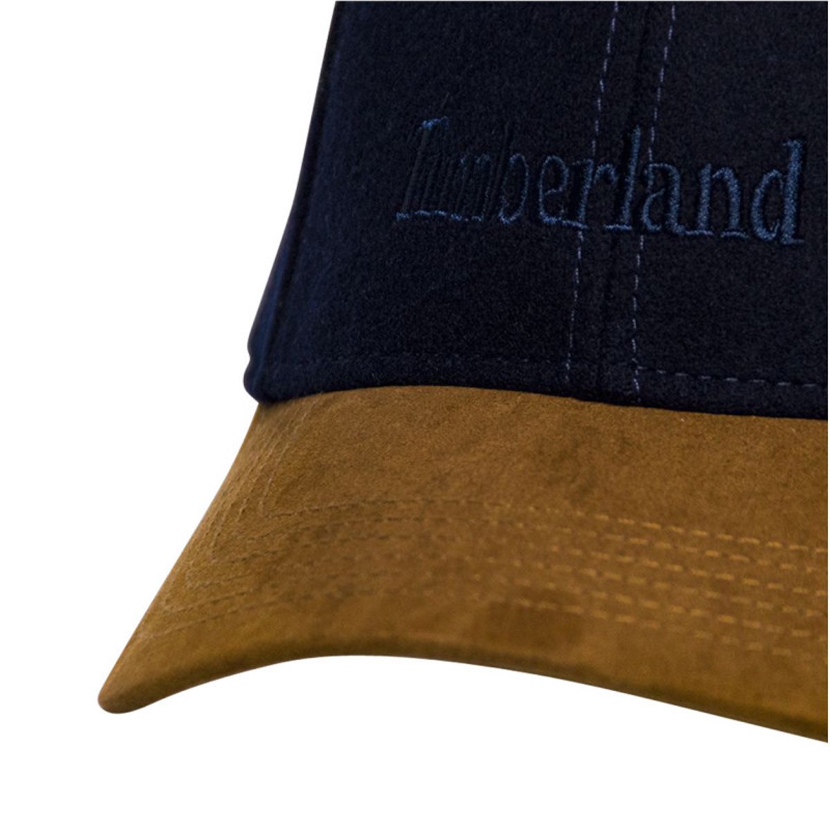 Casquette en laine bleu marine bicolore avec visière en camel marine, TIMBERLAND