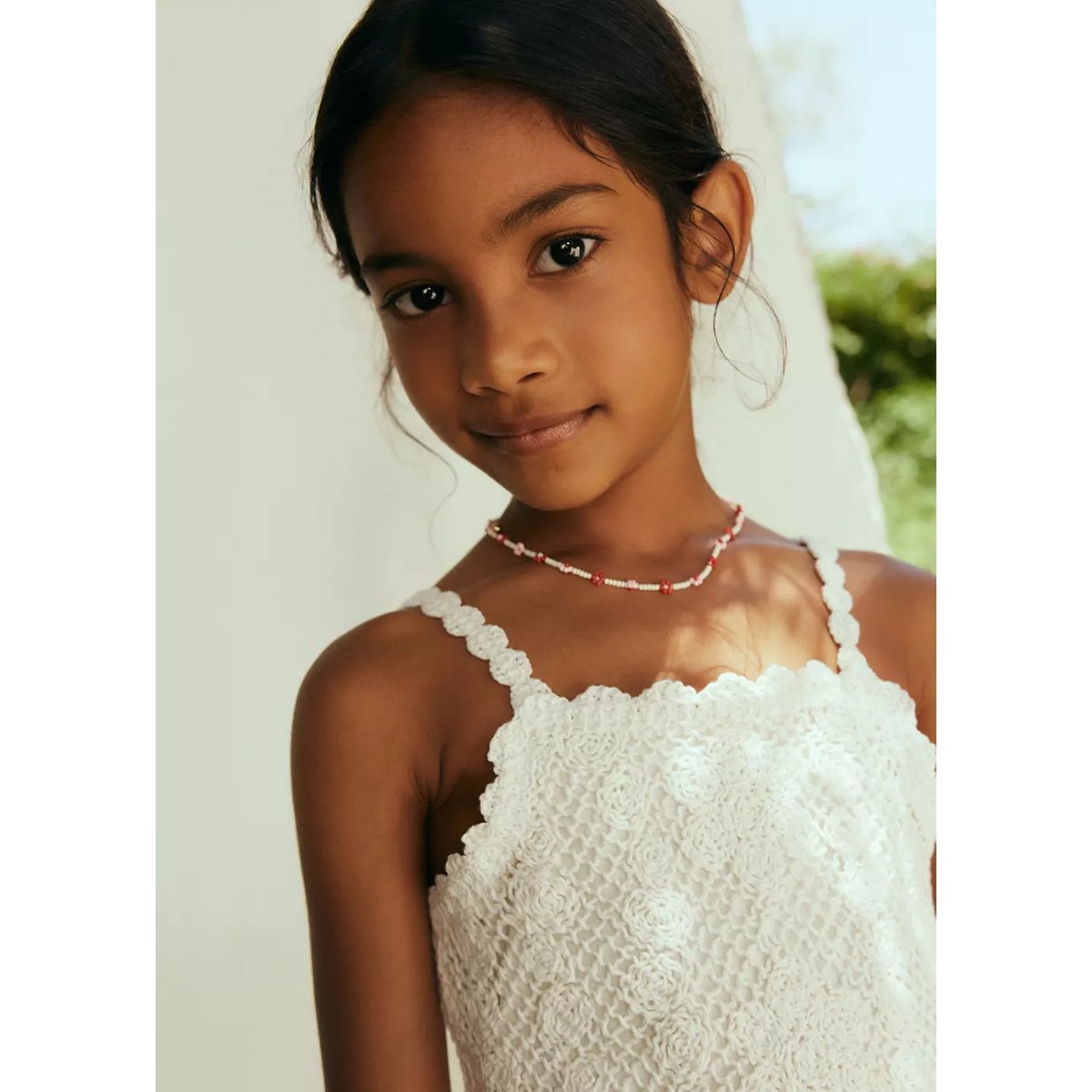 Top crochet beige, MANGO BABY