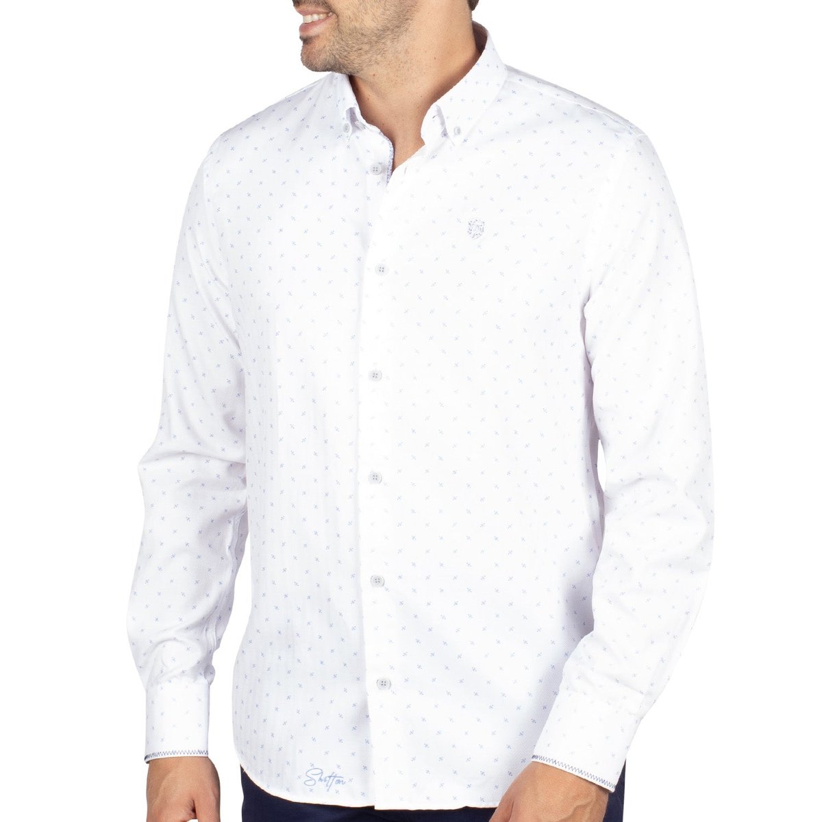 Chemise liberty nacre blanc, SHILTON
