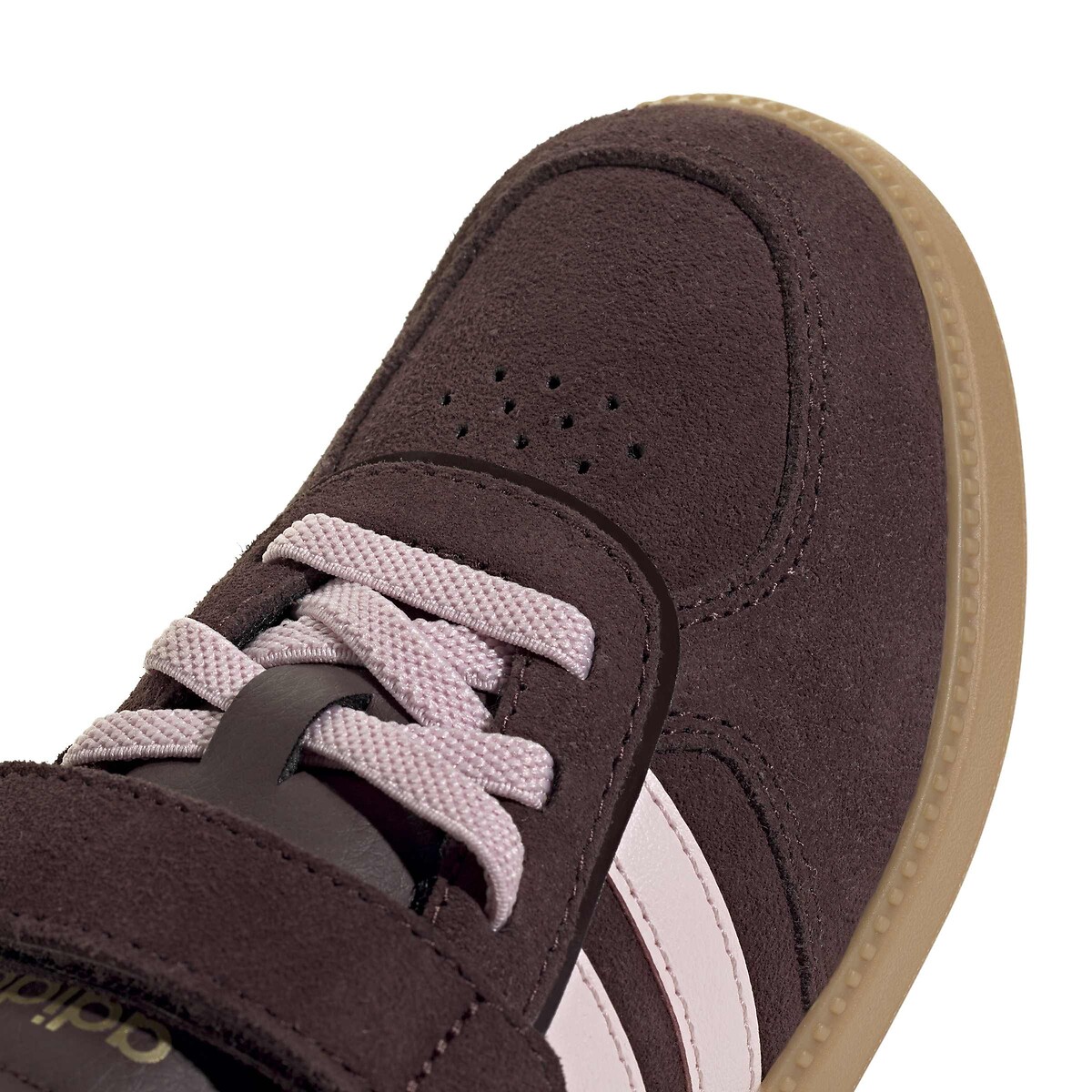 Kids Breaknet Sleek Leather Trainers brown/pink, ADIDAS SPORTSWEAR