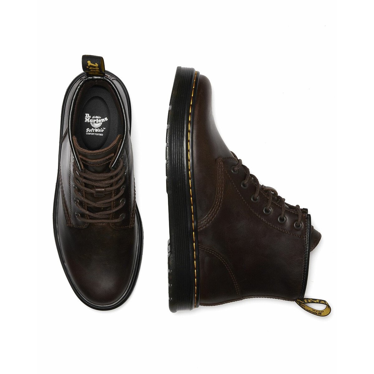 Boots Brookline Chukka en cuir Crazy Horse marron, DR. MARTENS