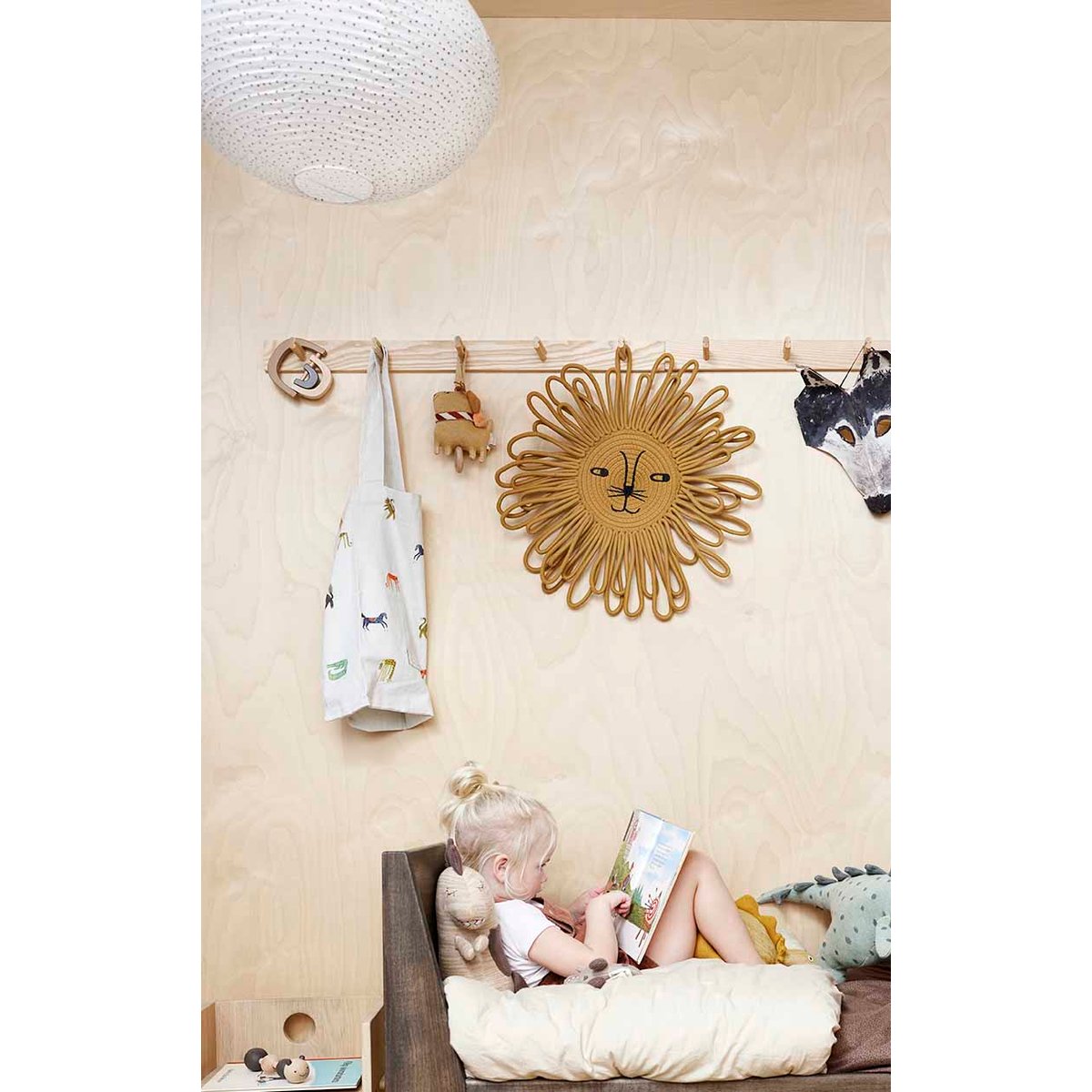 Mobile musical en coton motif animal MINI marron, OYOY LIVING DESIGN