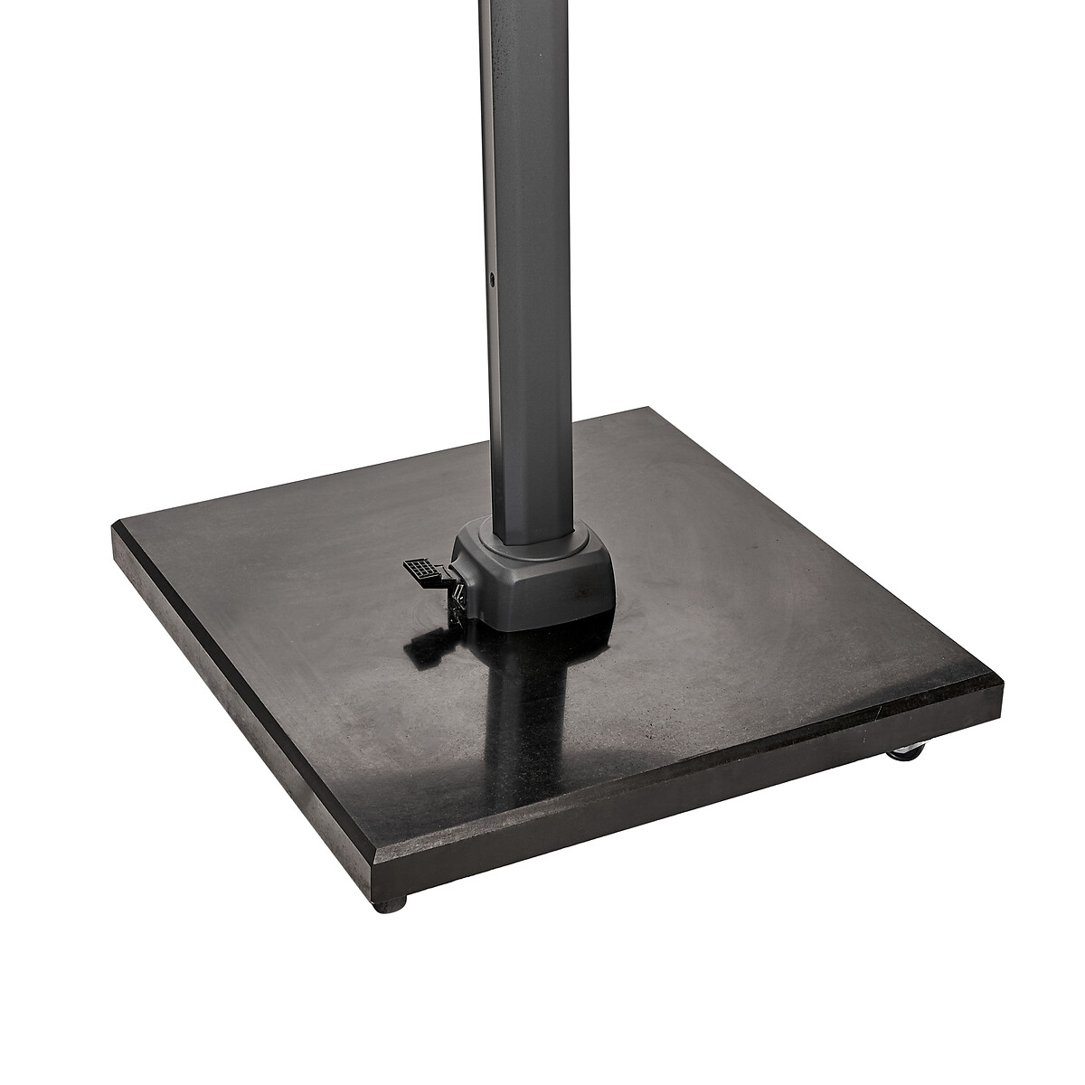 Modena Polished Black Granite 90kg Wheeled Parasol Base black, SO'HOME