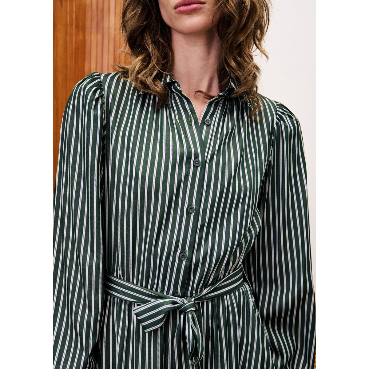 Robe longue MENTHE vert mousse, FRNCH