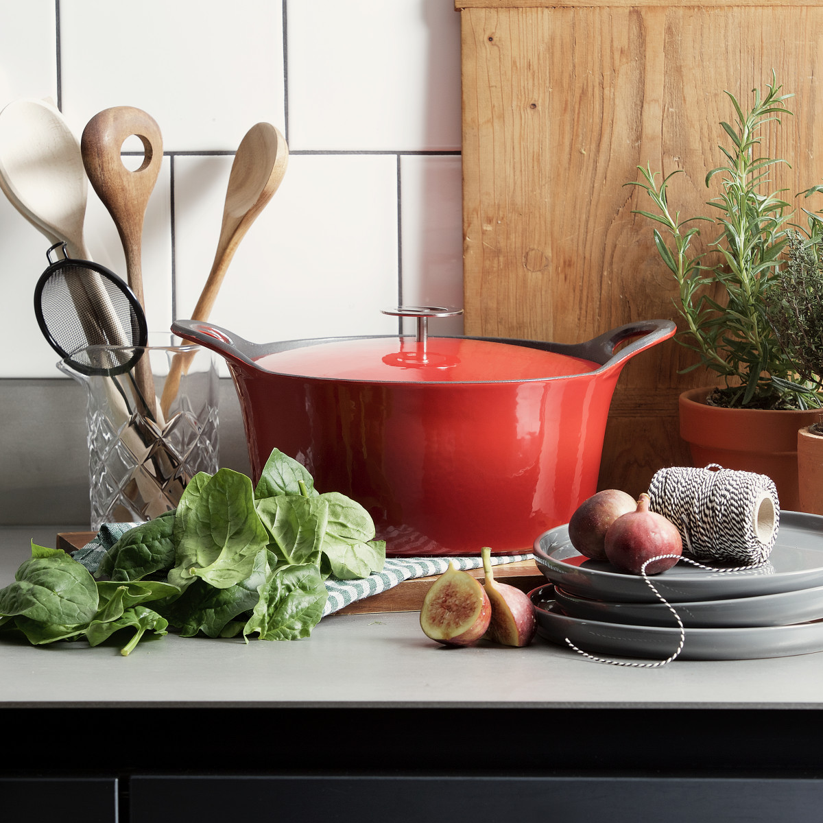 Cocotte ronde 20cm - VOLCAN rouge, CUISINOX