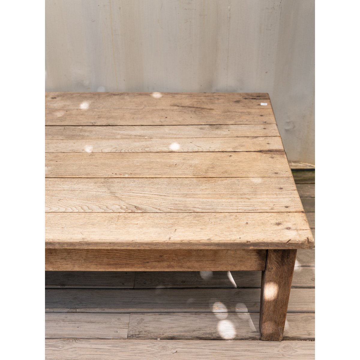 Grande table basse en chêne Léonie N°1123 - Bon état bois foncé, DEBONGOUT