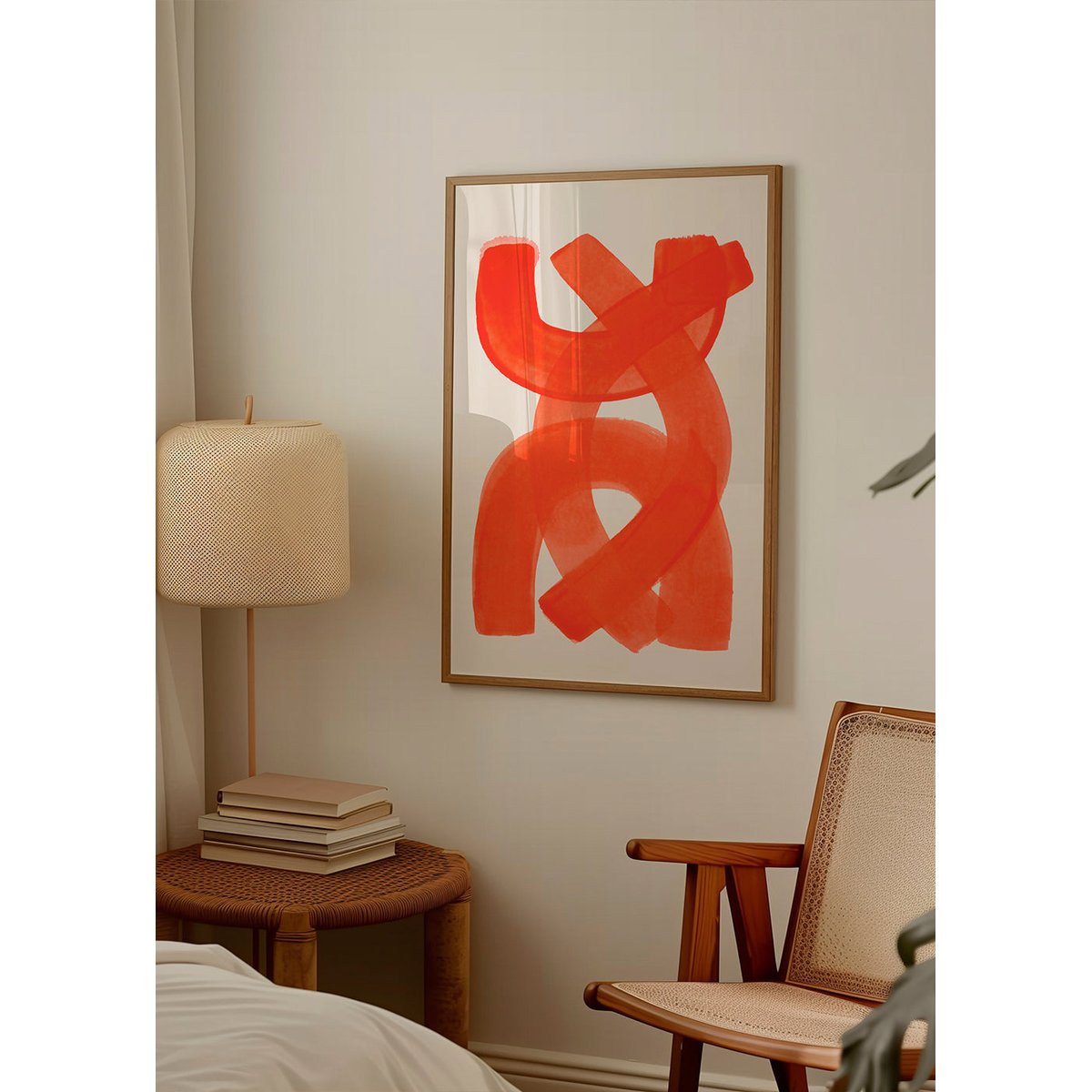 Affiche avec tableau décoratif, 50 x 70 cm beige, HANNUN