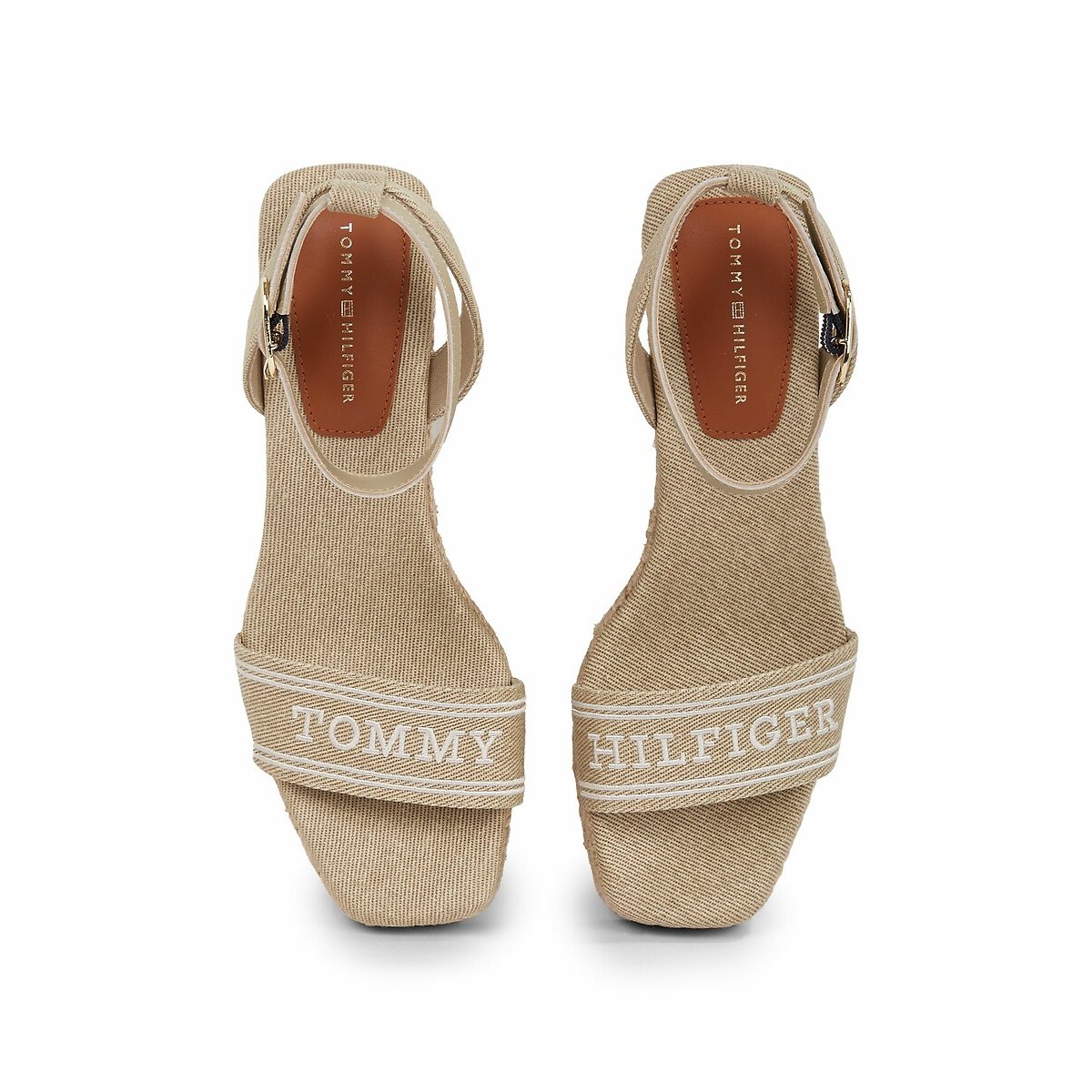 Sandales compensées beige, TOMMY HILFIGER