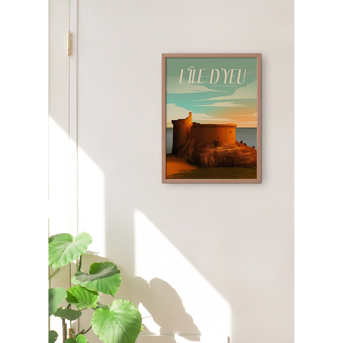 Affiche ville Île d'Yeu blanc, L'AFFICHERIE