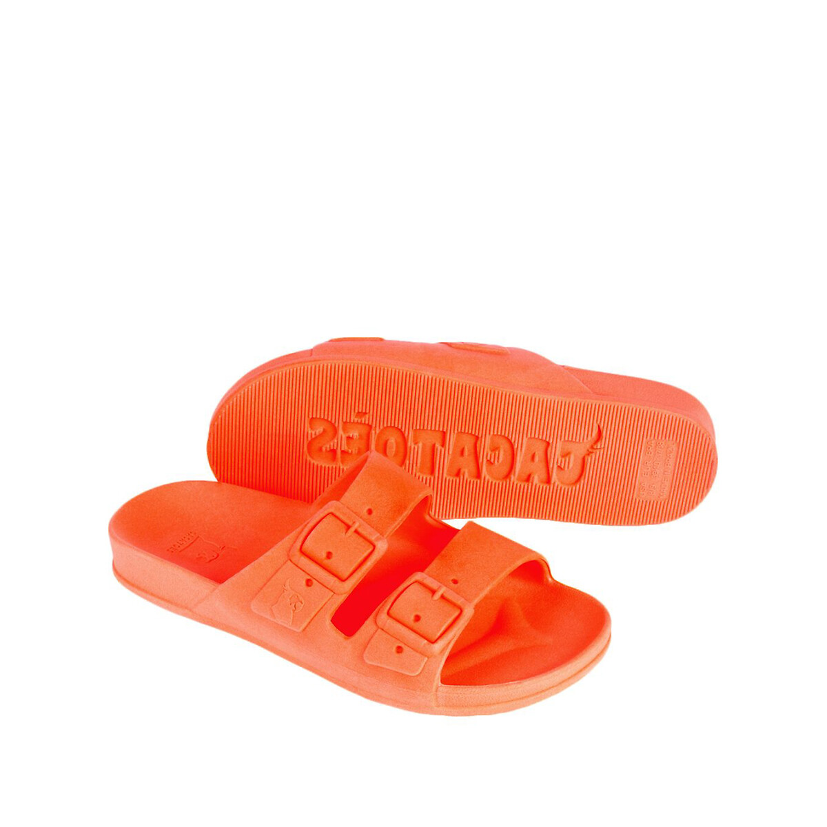 Sabot doppie fibbie Bahia arancione fluo, CACATOES