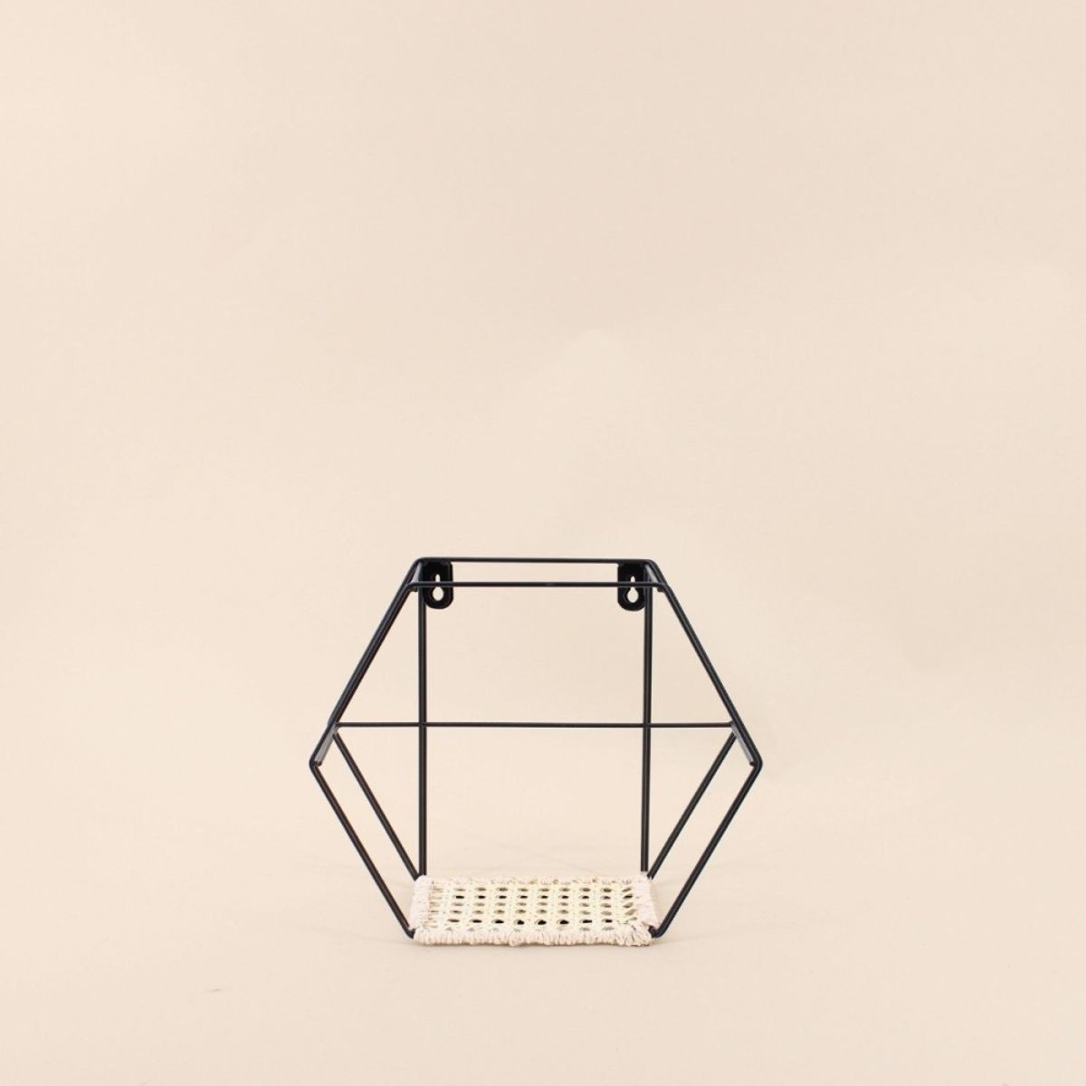 Set de 2 étagères murales hexagonales noir, ORNAMI