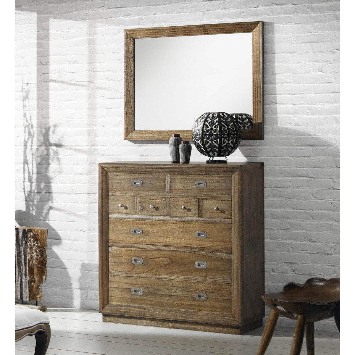 Miroir - KERLINE marron, DECORATION D’AUTREFOIS